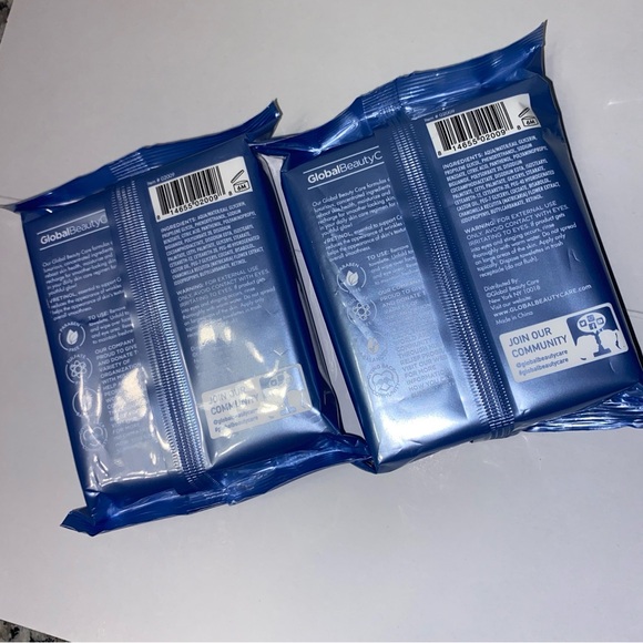 2 pk global beauty care retinol cleansing clothes wipes NEW - Picture 3 of 9